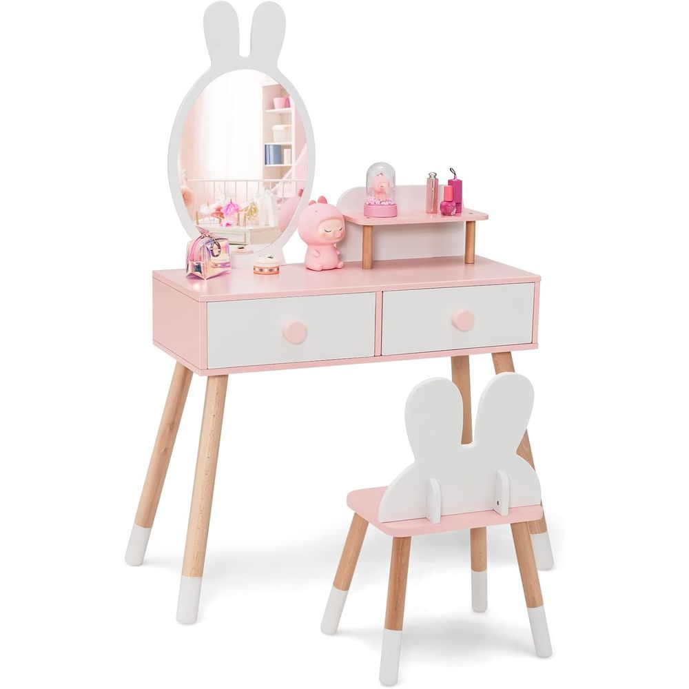 Beauty Makeup Table - EY Kids Vanity, Set Tavolo e