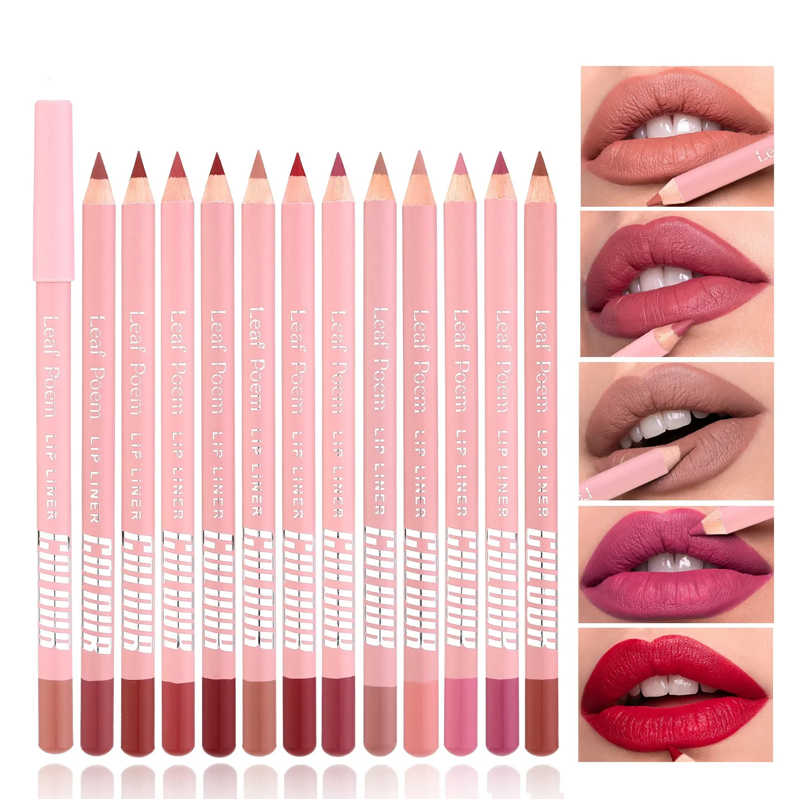 Lip Liner Pencil - Rossetto Lipliner Pen Set Velluto opaco