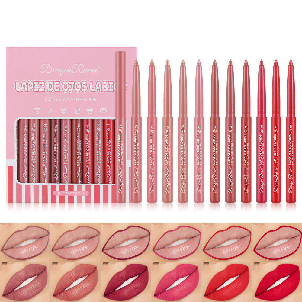 Lip Liner Pencil - Astuccio per 12 matite per labbra