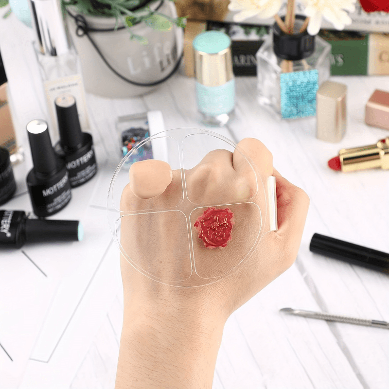 Beauty Makeup Foundation - Piatto Rotondo in Acrilico a Quattro