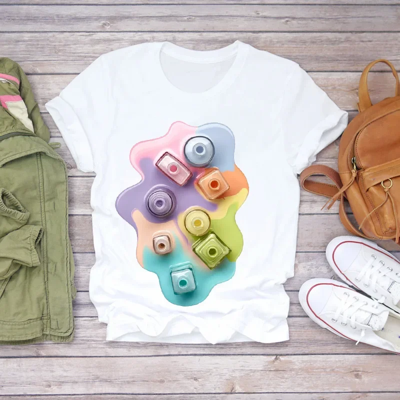 T-shirt bianca a maniche corte - Makeup Plus Beauty recensione e prezzo